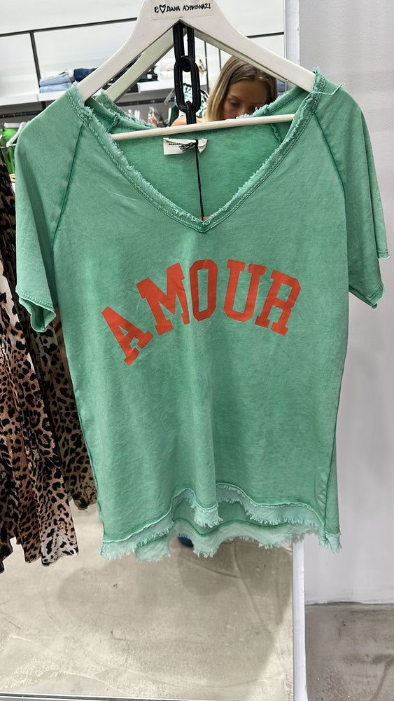 AMOUR T shirt HAND MADE